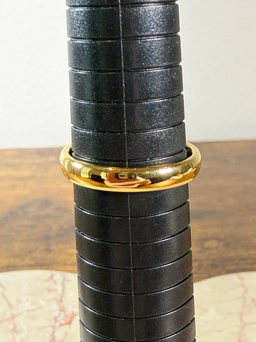 Polished Gold Tungsten Carbide Men's Wedding Band